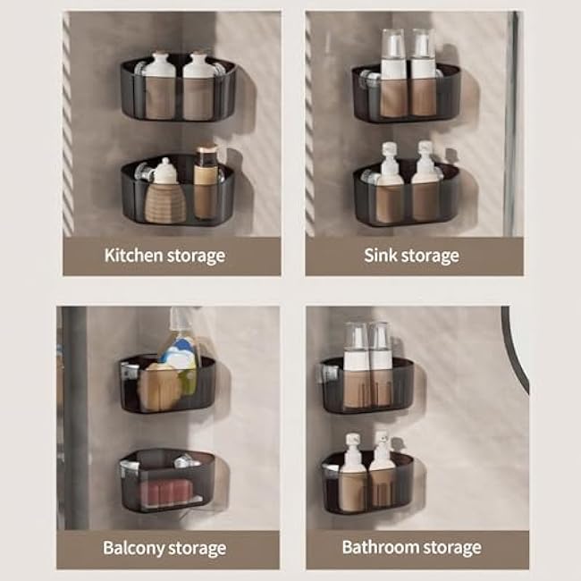 Sponge Holder for Sink - Sink Strainer Basket Sponge Rack - Suction Cup Food Catcher Storage Organizer for Home Shower Soap Toiletry Dorm Bathroom Hotel Apartment