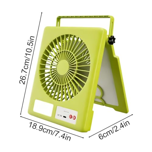Ventilador solar para tiendas de campaña y playa con motor silencioso recargable 6