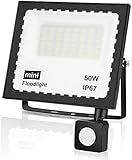 【Detector de movimiento sensible y soporte ajustable】: nuestros focos led para exteriores El detector tiene un ángulo ajustable de 360° en horizontal y 180° en vertical. el rango de detección (8 m) y la sensibilidad a la luz (día y noche). El ángulo de haz del foco LED es de 120° garantiza una buena visibilidad, no.