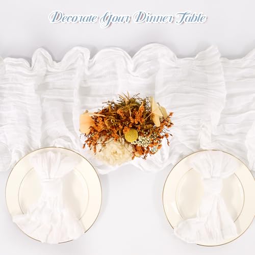 Serviettes en mousseline de fromage sans repassage pour table de fête rustique - 6