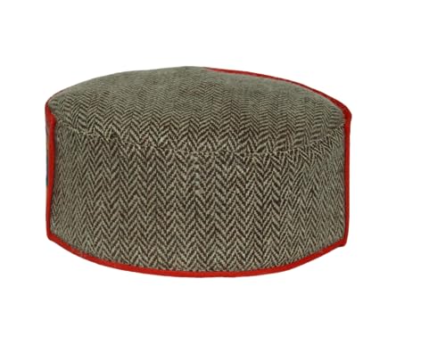 Image of Vastraa Fusion Himachali Topi for Men | Nepali Headwear | Traditional Kullu Cap | Pahadi Topi | Kashmiri Hat | Wool Handcrafted Ethnic Wear