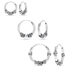 Set of 3 Pairs Hoops(14mm, 15mm, 16mm)