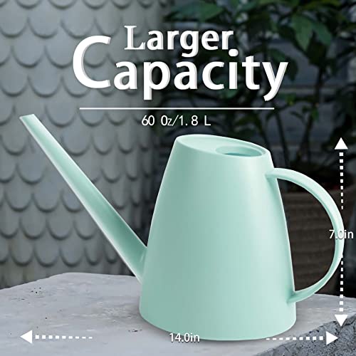 Watering Can for Indoor Outdoor Plants, Modern Small Watering Cans with Removable Nozzle, Long Spout Watering Can for Indoor Bonsai Plants Garden Flowers 1/2 Gallon 1.8L 60OZ - Thumbnail 5