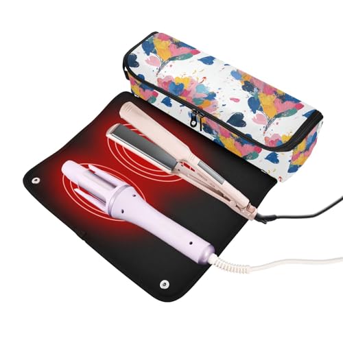 Bolsa de viaje Balloon Paint White Hot Hair Tools para planchas, rizadores y secadores de cabello con capacidad grande y resistente al calor miniatura 2
