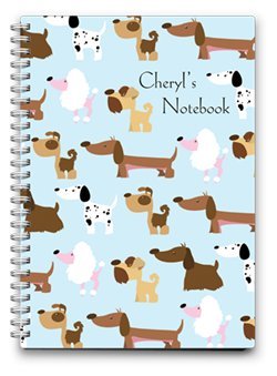 D&L Designs Ltd Personalised Soft-backed Notebook A5 Dogs