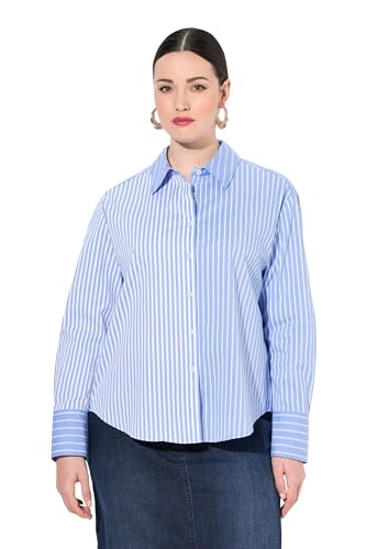 Chemisier oversize grandes tailles à rayures pour look de bureau chic