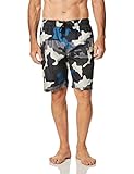 Kanu Surf Miles Swim Trunks (Regular & Extended Sizes), Surf Camo Black, Large