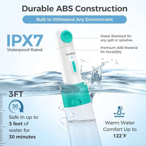 Image of VELOMAX Portable Travel Bidet, IPX7 Waterproof Electric Rechargeable Mini Handheld Spray with 2 Pressure Options for Women & Men, Adjustable Speed, Hygienic Cleaning, Postpartum & Baby Care