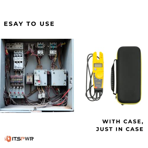 Itspwr Bundle Containing Fluke T5-1000 Electrical Voltage Tester, Wide Range, Precise Measurement, Non-Contact Current And Continuity Tester, And Itspwr Carrying Case #TOP5