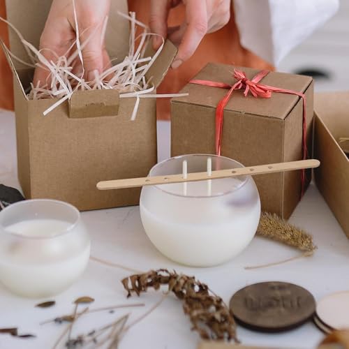 50 piezas de barras de mecha de madera para velas miniatura 5
