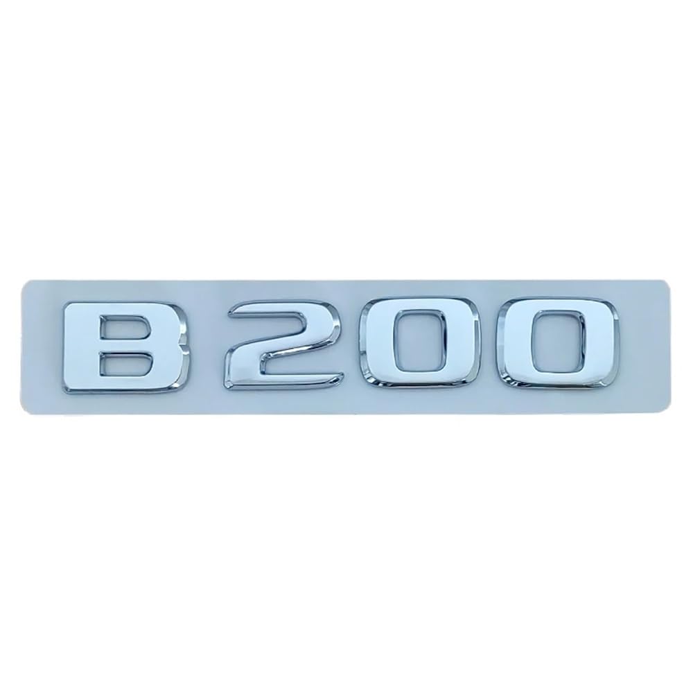 YTQMoreBNZ YYDStes ABS Chrome Black Letters Compatible With Mercedes Benz B180 B200 B220 B250 B260 W246 W245 Logo