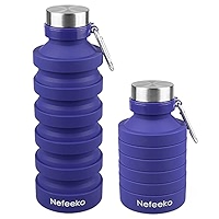 Nefeeko Foldable Water Bottle, 26oz BPA Free, Portable Silicone Collapsible Water Bottle, FDA - View #8