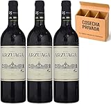 3 x Arzuaga Crianza - Envío Gratis 24 H - Vino Tinto Ribera del Duero -Vino Regalo - Cosecha Privada (3 x Botella 75 cl, Crianza)