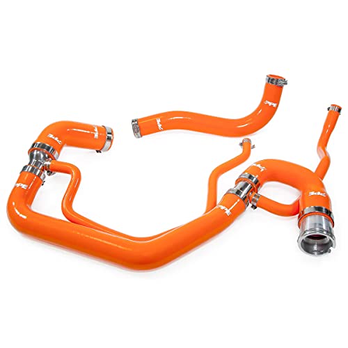Ppe Silicone Upper And Lower Coolant Hose Kit 119025200 (Orange) Compatible With 2006-2010 Duramax 6.6L Lbz/Lmm #TOP9