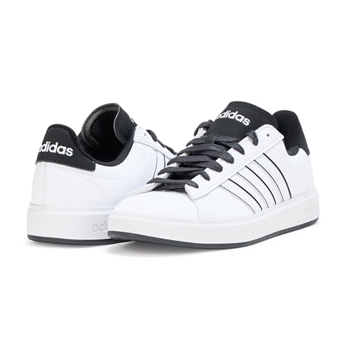 adidas Men's Grand Court 2.0, White/White/Black, 83