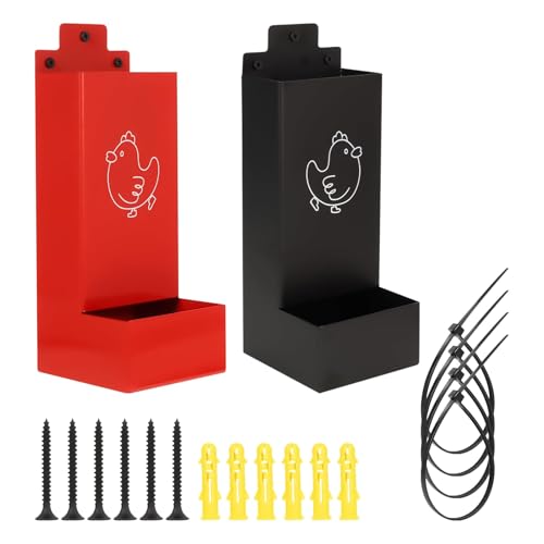 鶏用グリットとカキ殻フィーダー,カキ殻とグリットディスペンサー | 自動給餌槽 鶏舎アクセサリー 屋内屋外用 牧場 小規模農場 裏庭 牧草地向け