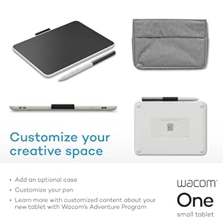 Wacom One Bluetooth Drawing Tablet, Small 7.4" x 5.5" Compact Graphics Tablet, Entry-Level Creative Design Pad with Creative Software for Chromebook, Mac, Windows PC, Android