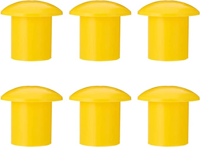 Kunplast Yellow Rebar Caps Plastic Rebar Mushroom Cover, Rebar Safety