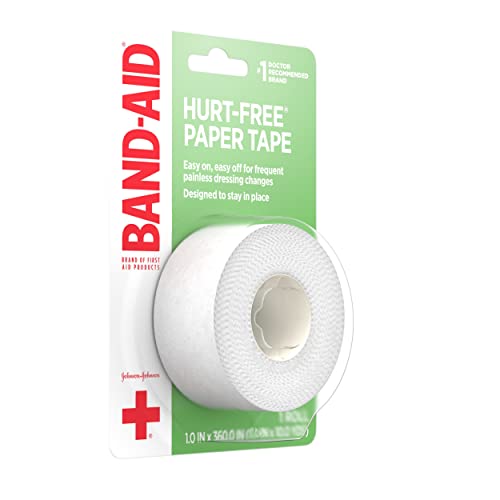 Band-Aid Brand Of First Aid Products Hurt-Free Medical Adhesive Paper Tape To Secure Bandages And Wound Dressings, Non-Irritating, 1 Inch By 10 Yards (Pack Of 6) #TOP7