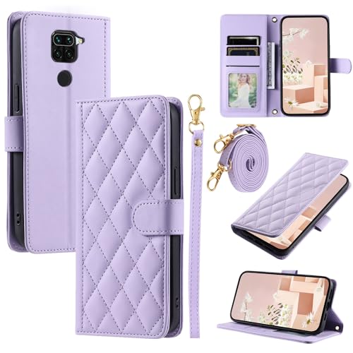 Protection écran Xiaomi Redmi Note 9 4G étui à rabat anti-choc avec sangle