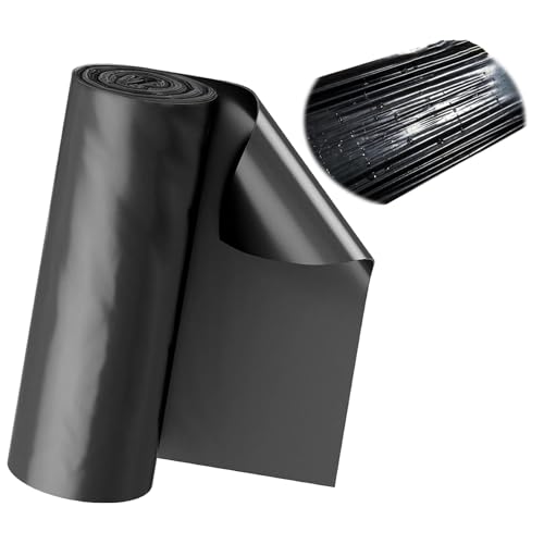 Veykoly 4 ft x 100 ft black plastic sheeting