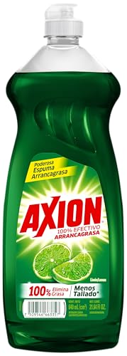 Axion Lavatrastes Líquido Limón 640 ml. 100% Efectivo Arrancagrasa con Poderosa Espuma que Remueve la Grasa Más Fácil y Rápido. Deja tus Trastes Rechinando de Limpio. Si...
