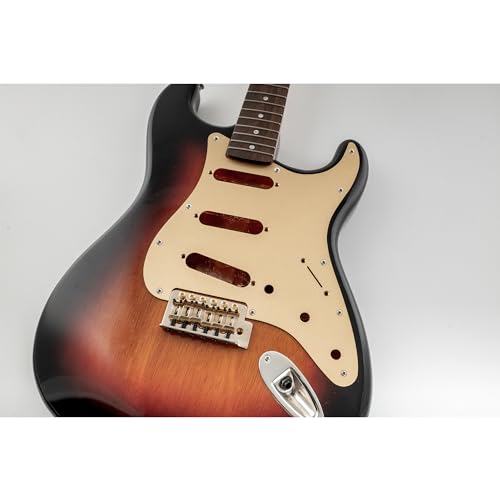 Musiclily Ultra 11 Holes Anodized Aluminum ST SSS Guitar Pickguard for American Mexican Fender Standard Strat Style Electric Guitar, Gold