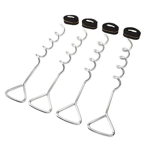 XIASABA Trampoline Anchor Kit Heavy Duty Corkscrew Shape Steel Spiral Trampoline Anchor Wind Stake for Outdoor Trampoline
