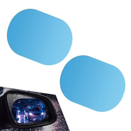 MLY 2 PCS Car Rearview Mirror Film, Anti-Glare Waterproof Anti-Fog Film, 3.94