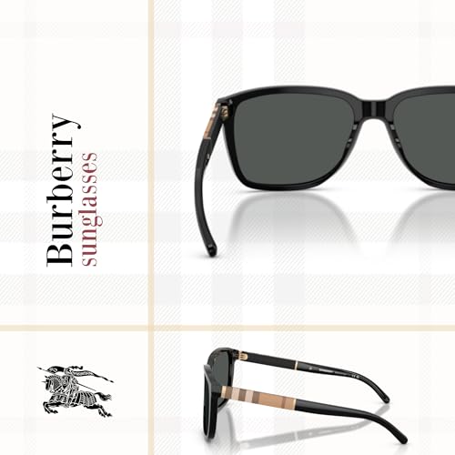 BURBERRY BE4181 300187 58M Black/Grey Square Sunglasses For