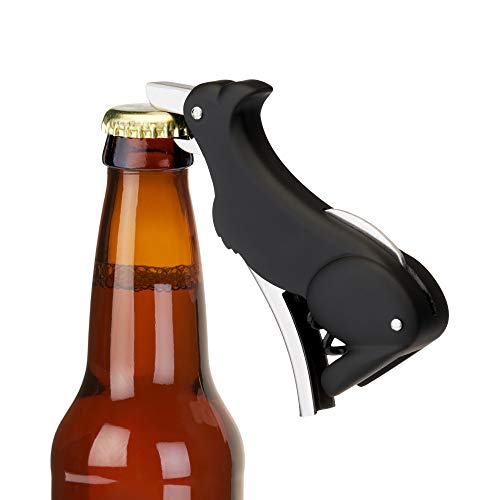 Truezoo Buddy Black Dog Double Hinged Corkscrew, Novelty Wine Key, Waiter’s Corkscrew Bottle Opener #TOP5