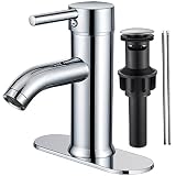 Bathroom Sink Faucet Single Hole Single Handle Bathroom Faucet Commercial Fashion Modern Vanity Chro