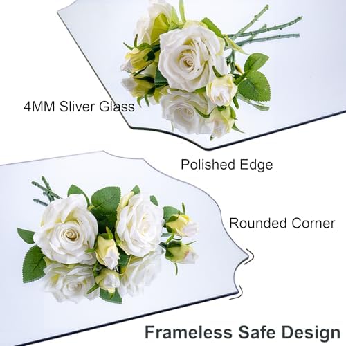 Arched Decorative Mirror Set of 2 - Silver 36x18