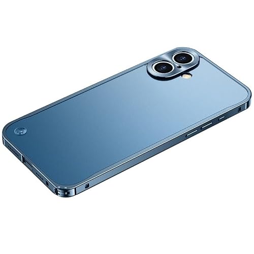 TRIPLE RIVER�EFor iPhone16 Plus �P�[�X �o���p�[ �A���~�o���p�[ ������ �w�ʃp�l���t�� For �A�C�t�H��16�v���X(�u���[)
