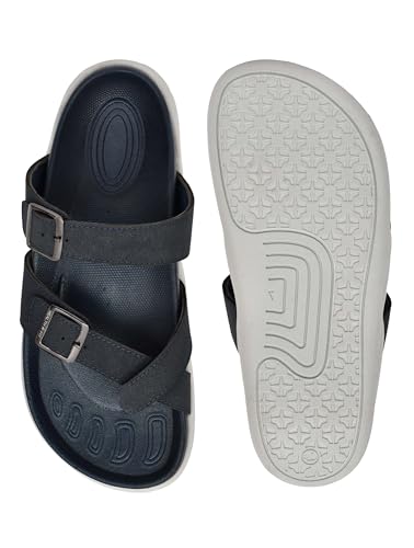 Image of HEALTH FIT Extra Soft Premium Classic Cushion Sliders /with Adjustable Buckle Strap & Light Weight Anti-SkidWaterproof Luxurious Slippers for Men's HF119