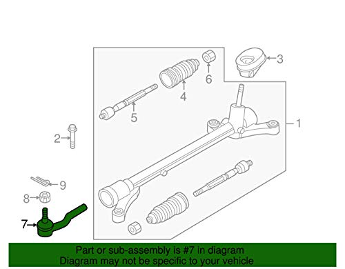 Rótula de dirección Mazda D654-32-290 extremo de acoplamiento 6