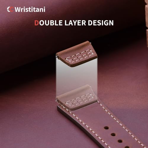 Image of Wristitani Leather Strap for Samsung Galaxy Watch Ultra /9 /8 /7 /6 /5 /4