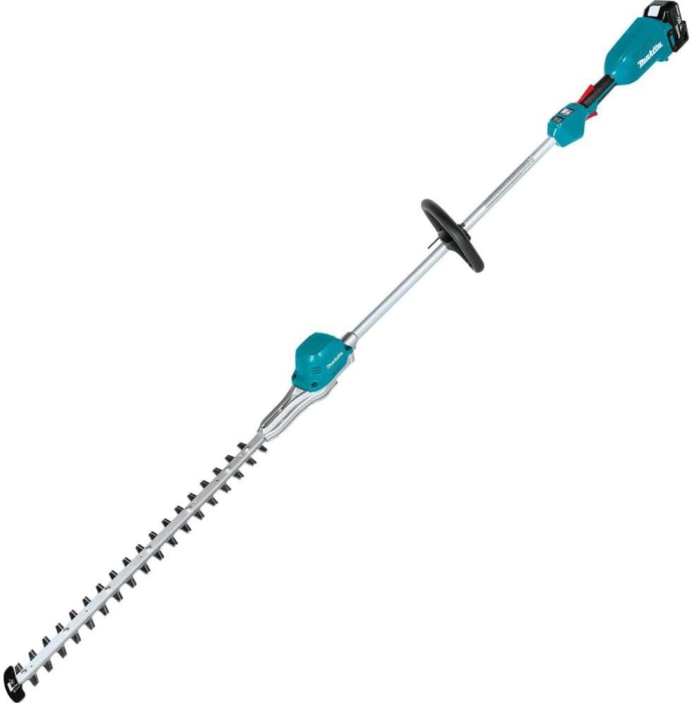 Makita XNU02T Lithium-Ion Brushless Cordless (5.0Ah) 18V LXT 24" Pole Hedge Trimmer Kit, Teal (Renewed)