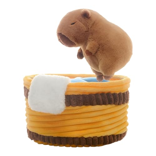 Capybara - Peluche suave, bonita decoración del hogar para niños, niñas, niños pequeños, adolescentes, coleccionistas, regalo de cumpleaños de Navidad para dormitorio, oficina, c