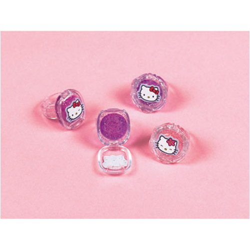 Amazon.com : Hello Kitty Plastic Lip Gloss Rings (12 count) : Beauty ...