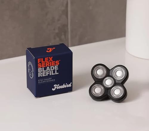 Flexseries Blade Refills - Freebird - Sharp And Fresh Flexible Stainless Steel Rotarty Replacement Blades For The Flexseries Electric Head Hair Shaver #TOP1