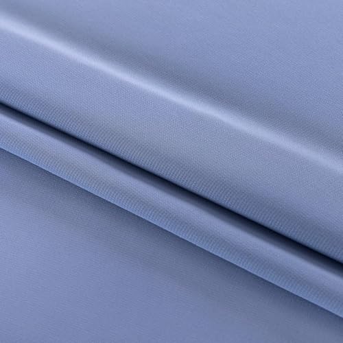 Image of MLMC Dusty Blue Chiffon Fabric by The Yard Pre-Cut Sheer Chiffon Arch Fabric 10 Yards Airy Continuous Draping Panels 60 inch Wide for Wedding Backdrop Craft Ceiling Decor