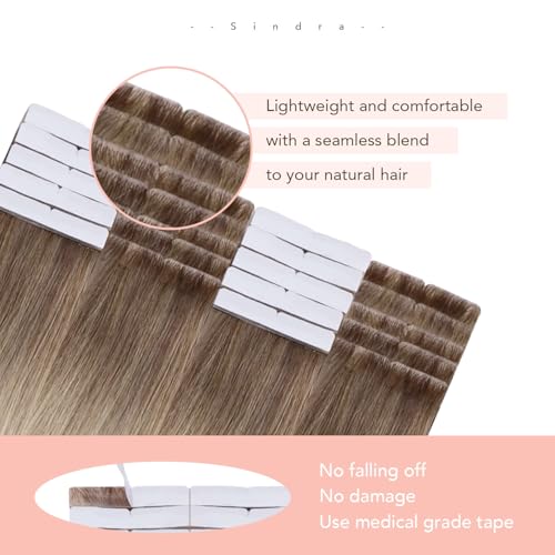 Image of Sindra Invisi Edge Tape in Extensions Human Hair, 22 Inch 60g