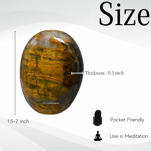 Image of Crystal Heaven Nellite Palm Pebbles Stones For Anxiety Stress Relief Massage-Aaa Grade Original Healing Gemstone Agate Palm Stone For Yoga Meditation Spiritual Reiki Feng Shui