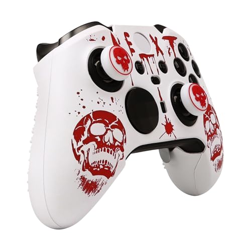 Image of Skull Controller Skin Compatible with Xbox Elite Series 2 Core Wireless Controller, RALAN Protector Case, Customised Thumb Grips Cap