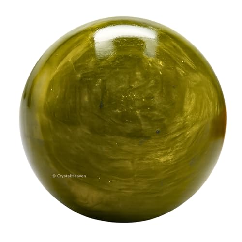 Image of Certified Vesuvianite Crystal Ball for Meditation - Premium Crystal Vastu Items for Home and Feng Shui Items for Good Luck - Ideal for Pooja Supplies and Spiritual Practices (2 inch Inch)