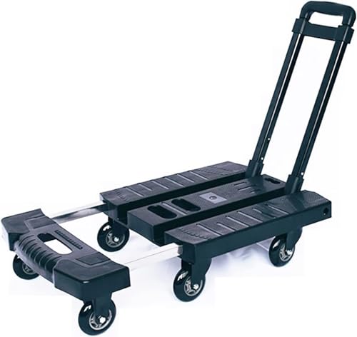 Carrito plegable de mano con 6 ruedas y mango ajustable miniatura 1