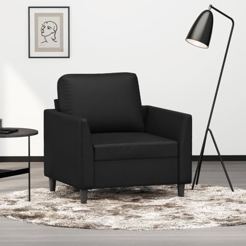 mtlskopl Modern Faux Leather Single Sofa Chair 31.5 in Black,