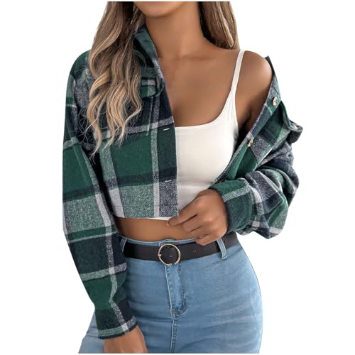 Veste à carreaux pour femme look urbain moderne automne loisir