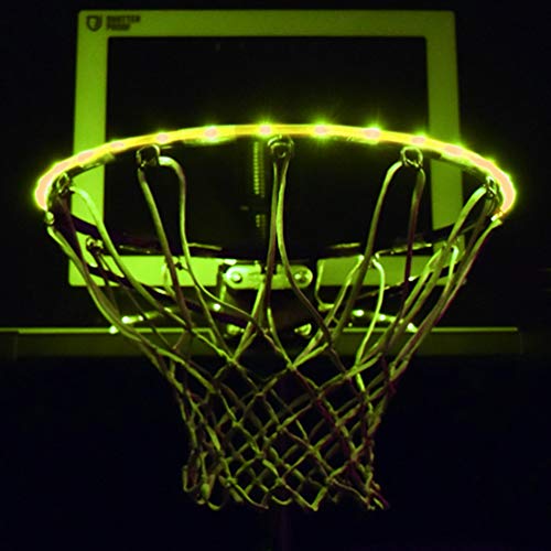GlowCity LED Basketball Hoop Lights – Glow-in-The-Dark Rim Lights Full Size – Super-Bright